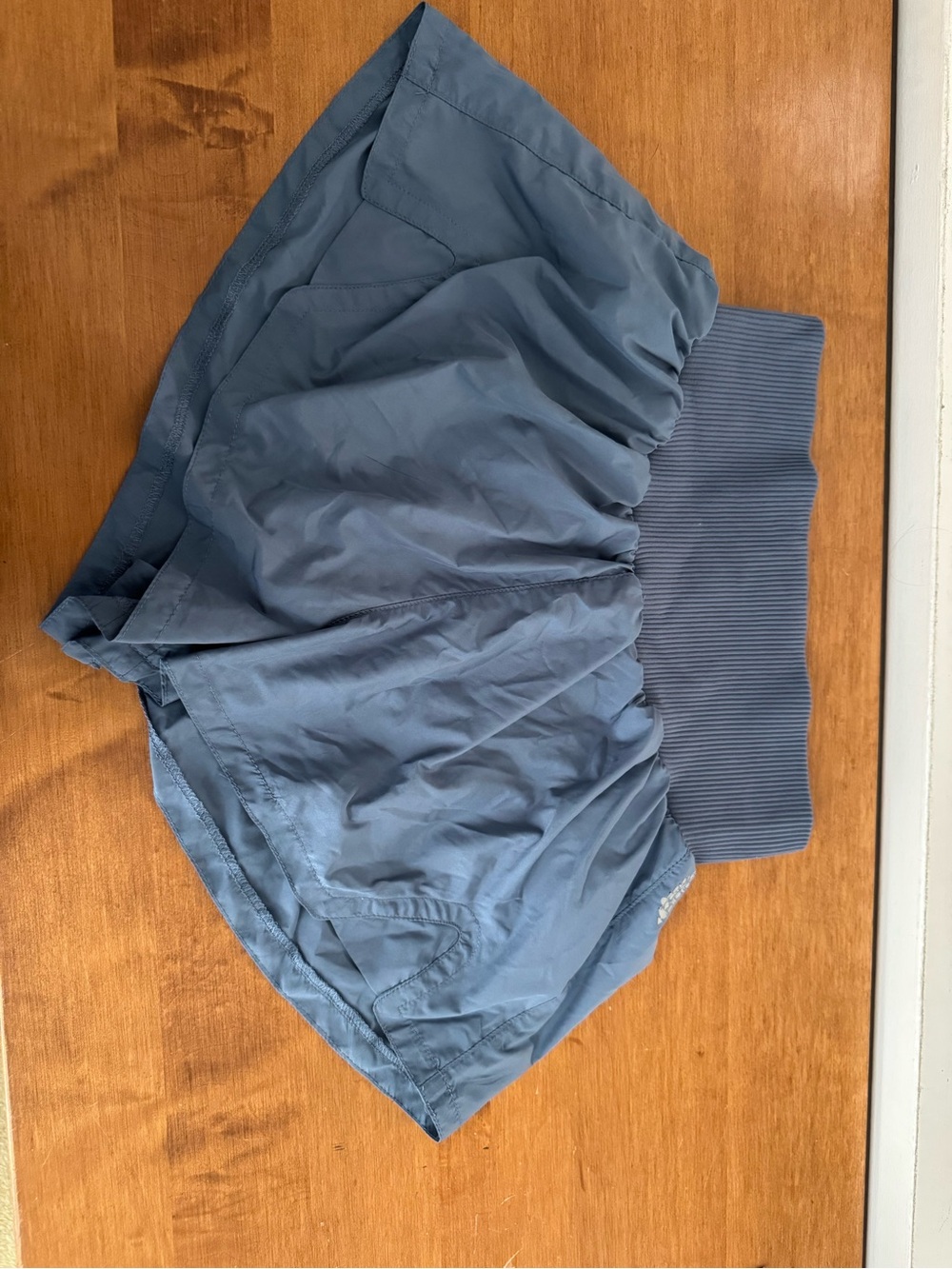 FP Movement by Free People Carpe Diem Blue Athletic Shorts with Ribbed Waistband